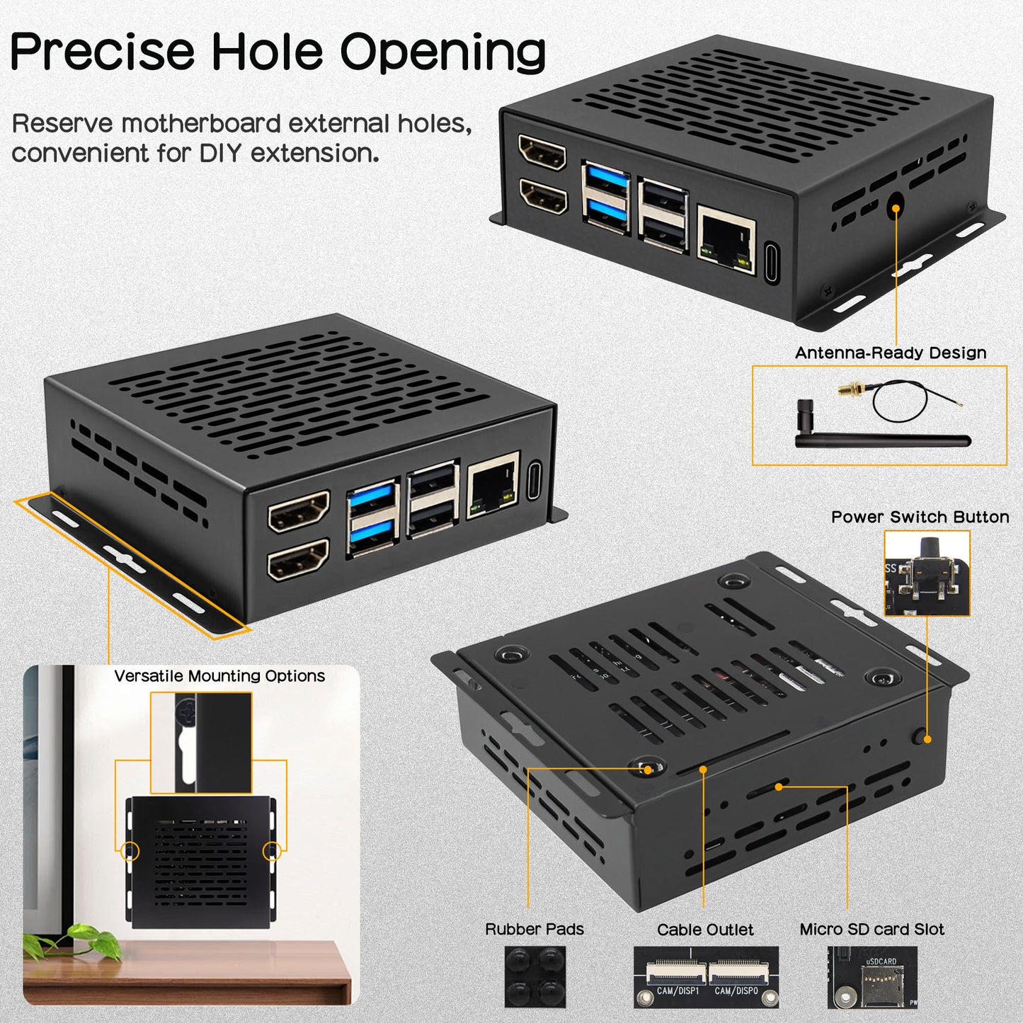 Geekworm X1500-C1 Metal Case for Raspberry Pi CM5 and X1500/X1501