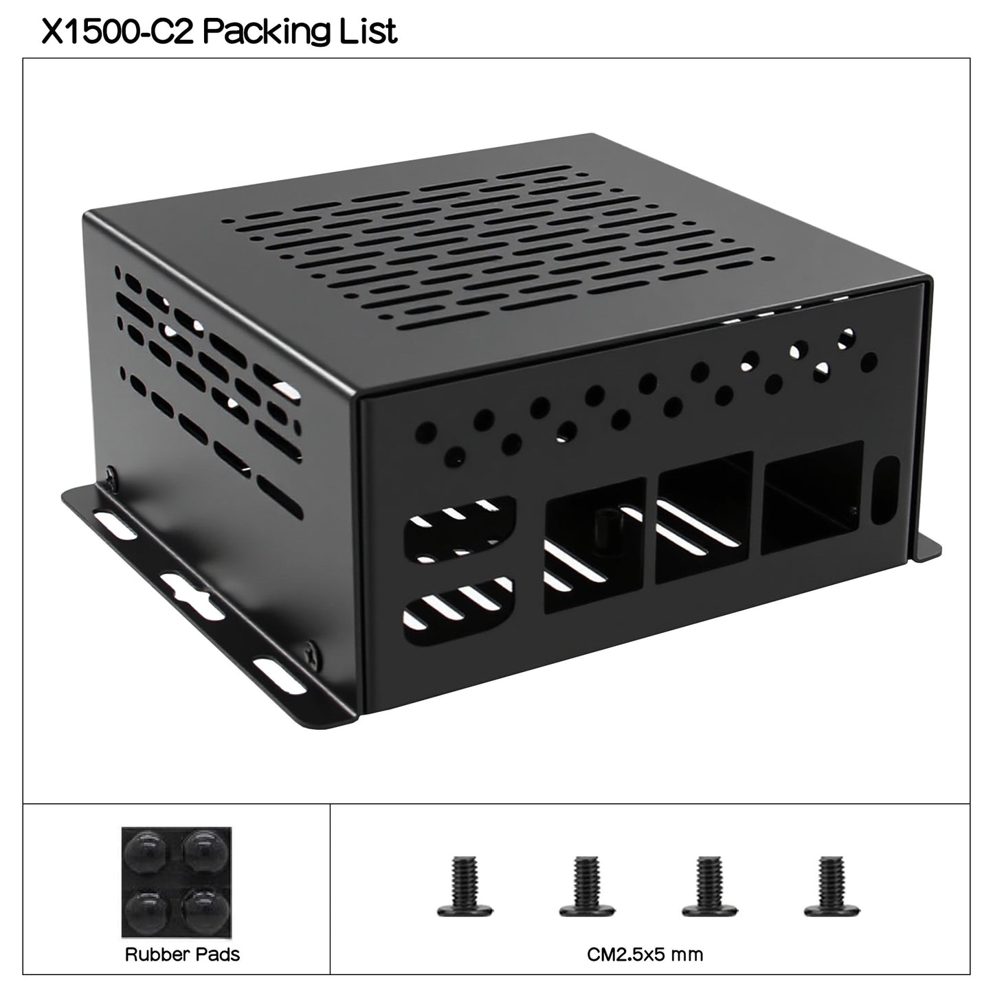 Geekworm X1500-C1 Metal Case for Raspberry Pi CM5 and X1500/X1501