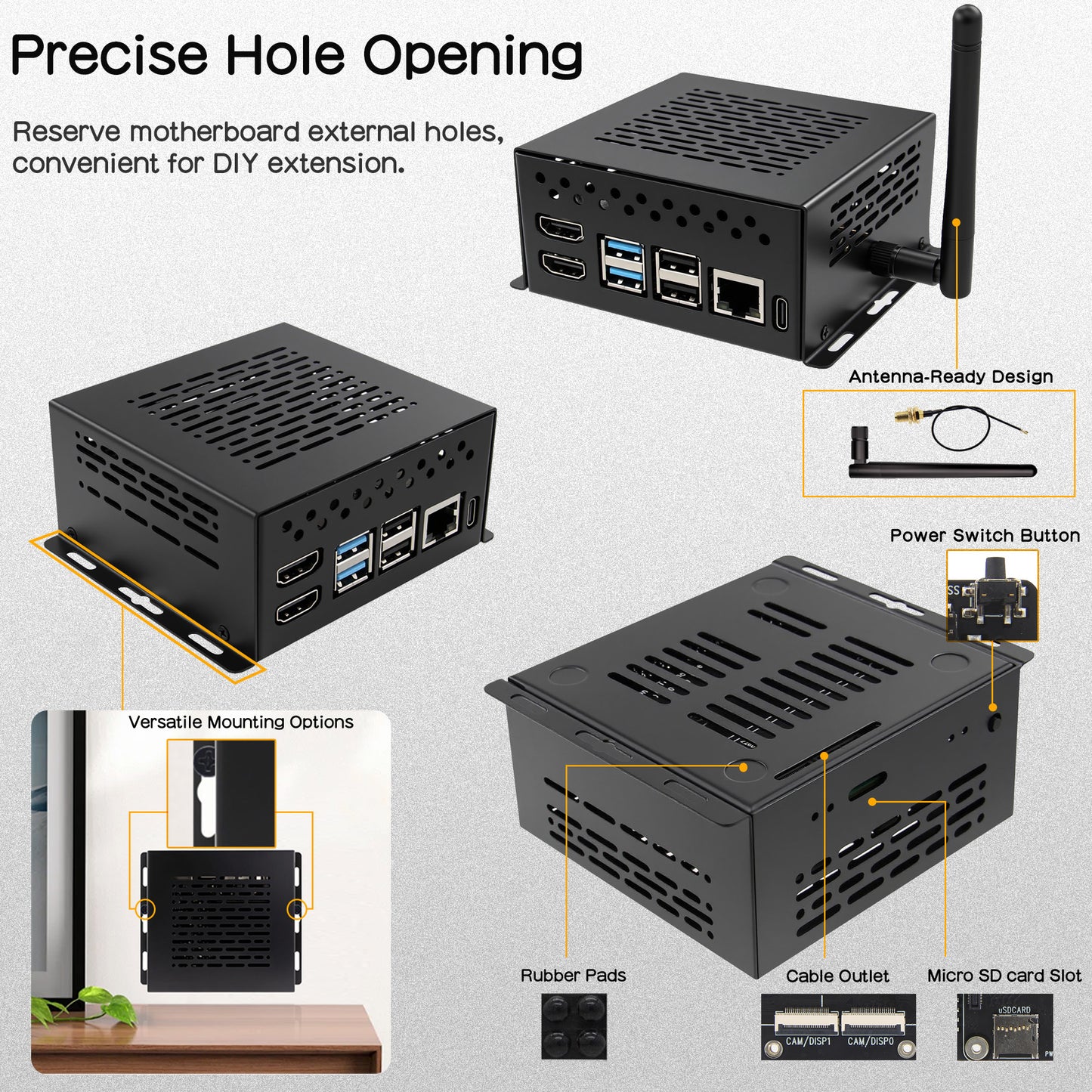 Geekworm X1500-C1 Metal Case for Raspberry Pi CM5 and X1500/X1501