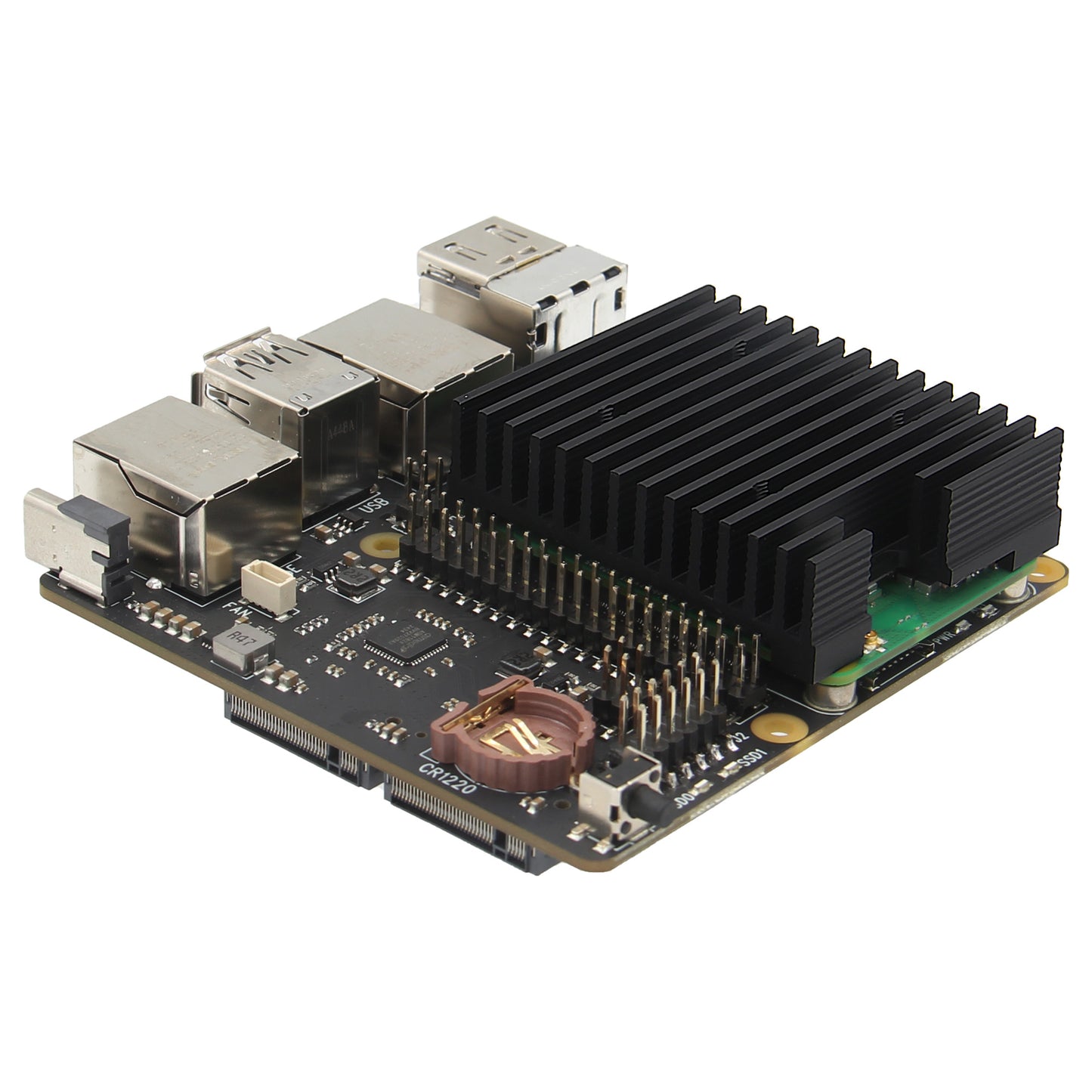 Geekworm X1501 CM5 IO Carrier Board for Raspberry Pi Compute Module 5 Support 1GbE+2.5GbE/Dual M.2 Slot NVMe SSD