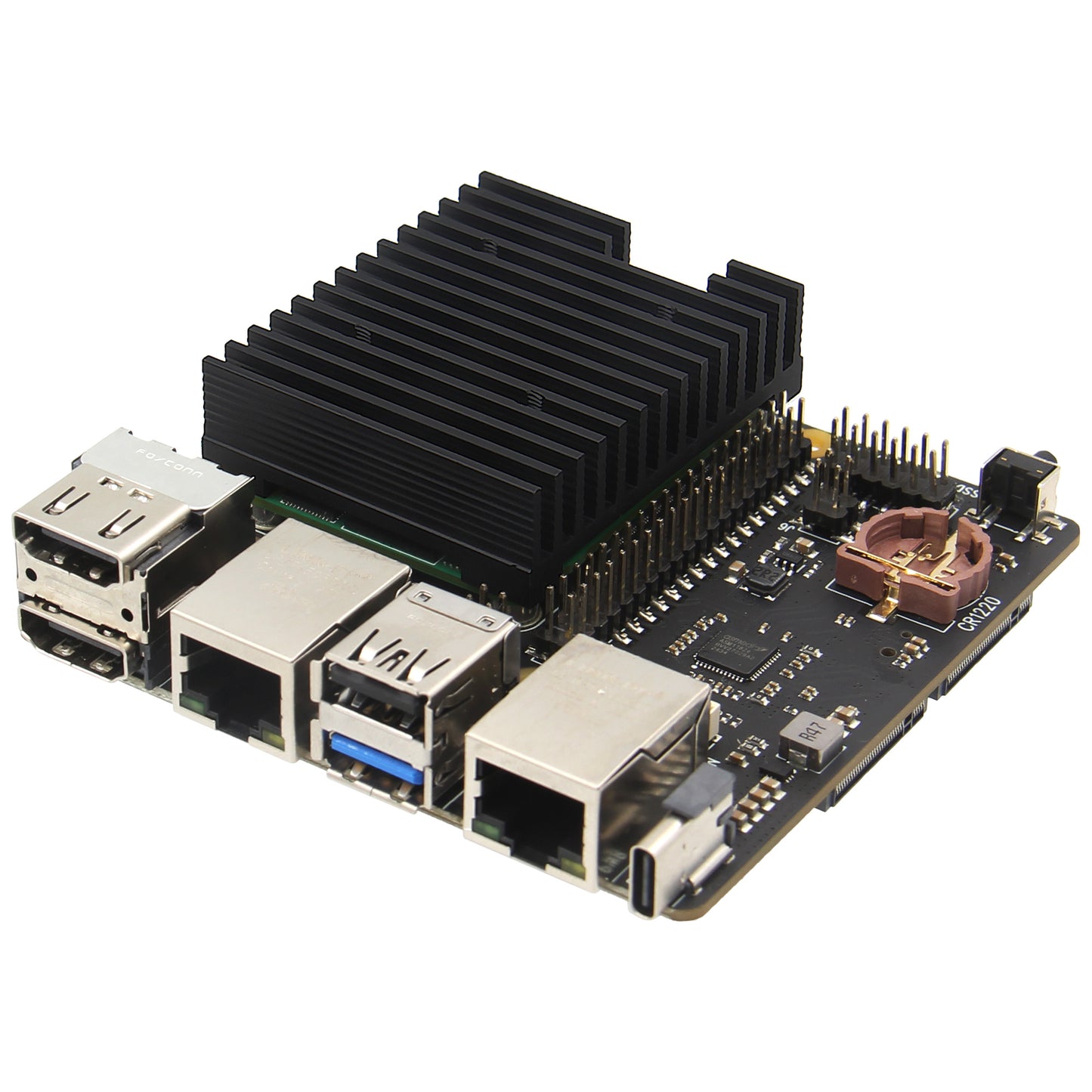 Geekworm X1501 CM5 IO Carrier Board for Raspberry Pi Compute Module 5 Support 1GbE+2.5GbE/Dual M.2 Slot NVMe SSD