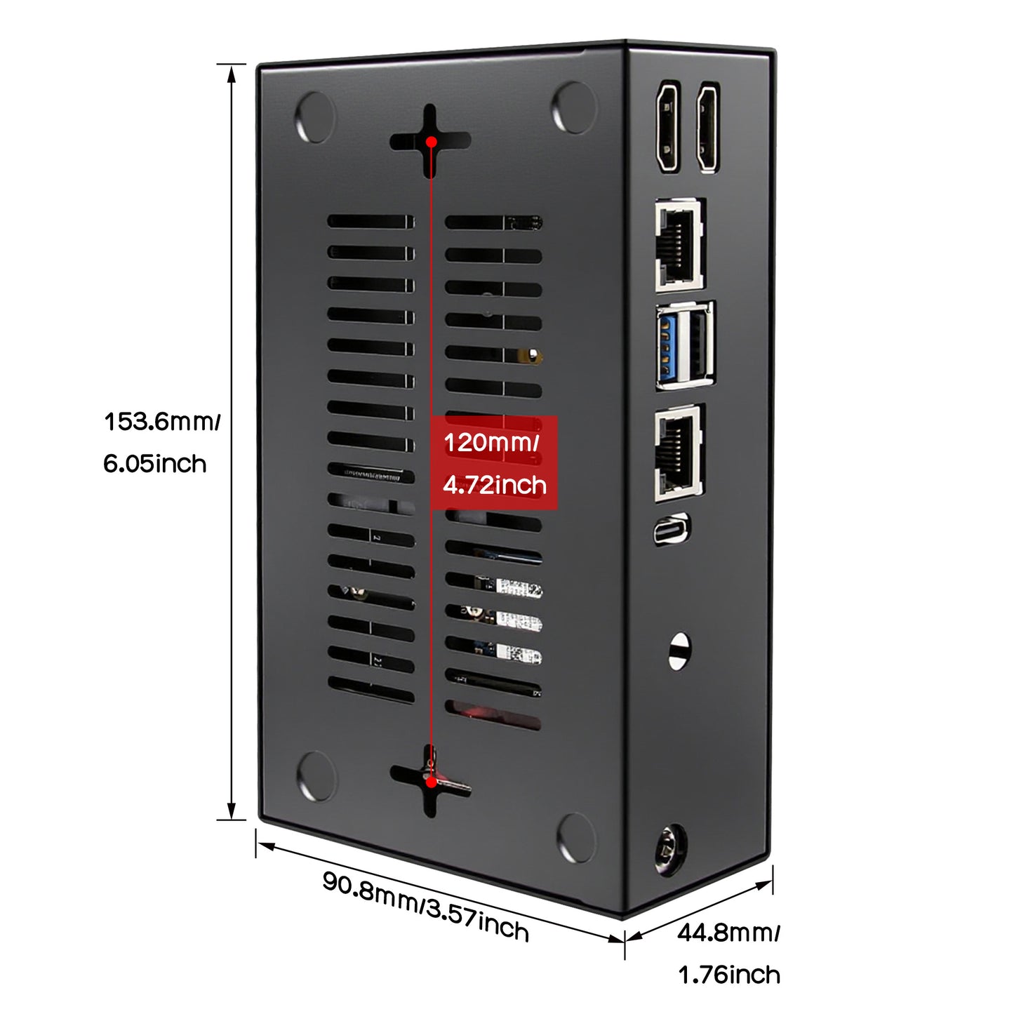 Geekworm X1502-C1 Metal Case Compatible with Raspberry Pi CM5 and X1502 & X15-F1 & C519