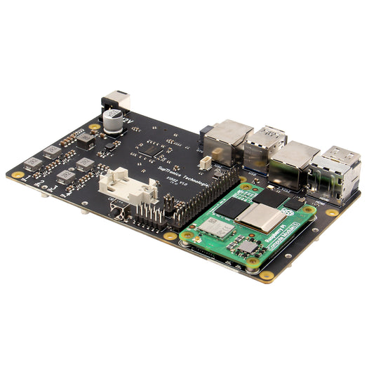 Geekworm X1502 CM5 IO Carrier Board for Raspberry Pi Compute Module 5 Support 1GbE+2.5GbE/Quad M.2 NVMe SSD