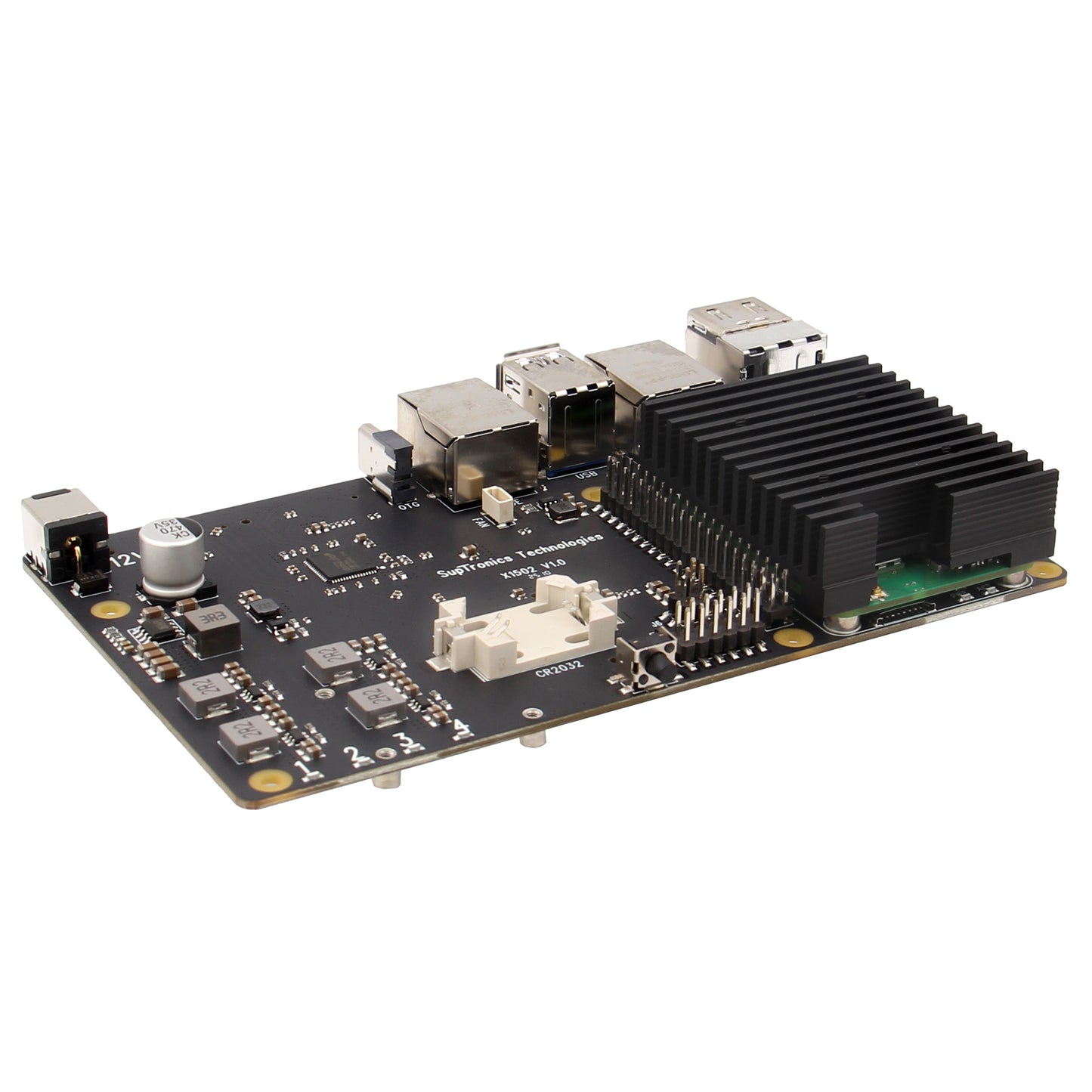 Geekworm X1502 CM5 IO Carrier Board for Raspberry Pi Compute Module 5 Support 1GbE+2.5GbE/Quad M.2 NVMe SSD