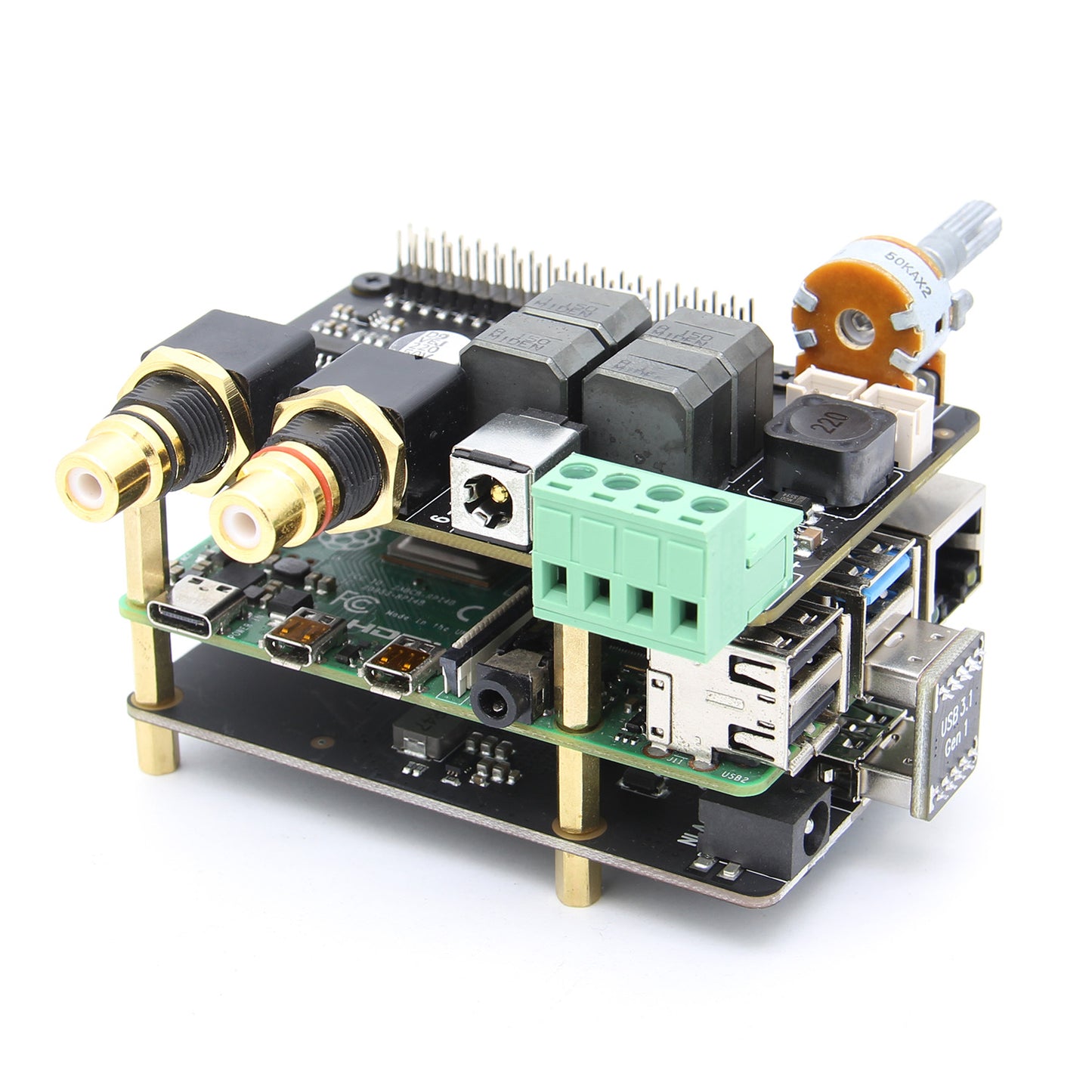 Raspberry Pi X5500 HiFi DAC+AMP Expansion Board Support X876/X710/X850/X862