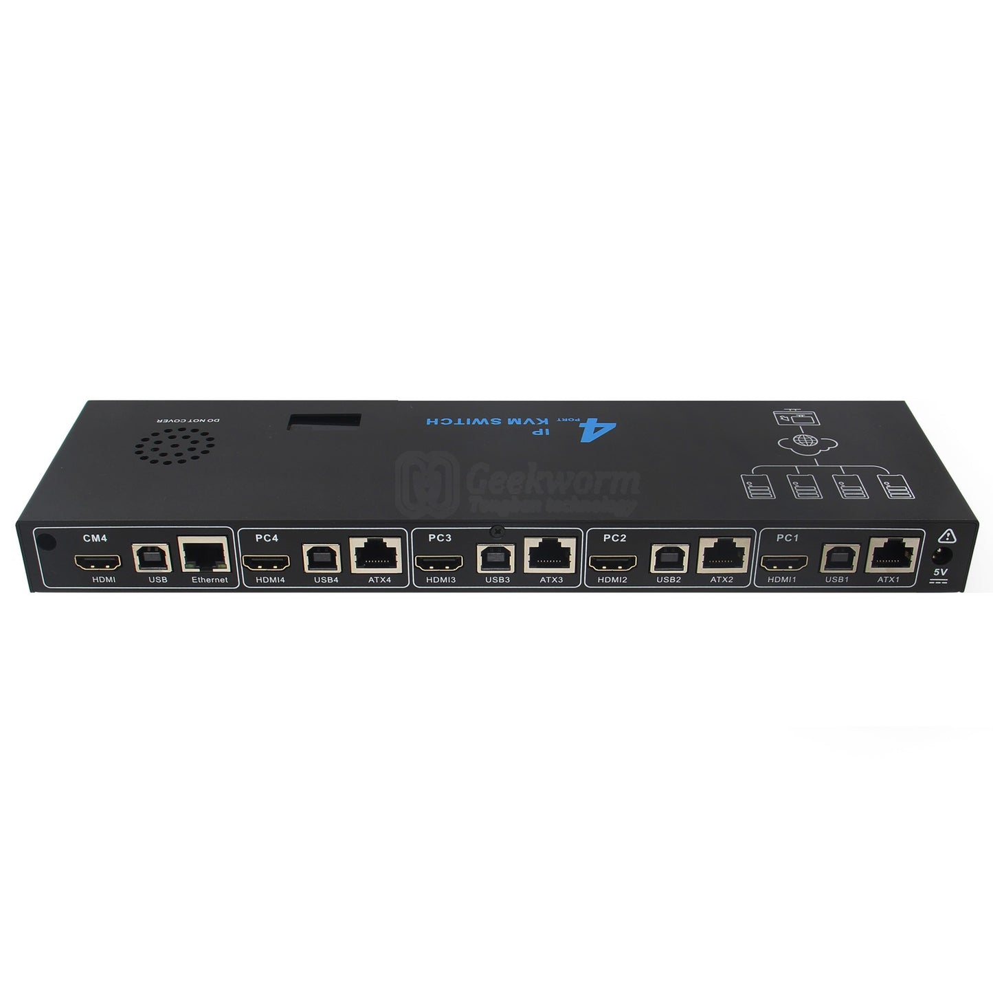Geekworm X680 4-port IP KVM Switch for Raspberry Pi Compute Module 4(CM4)