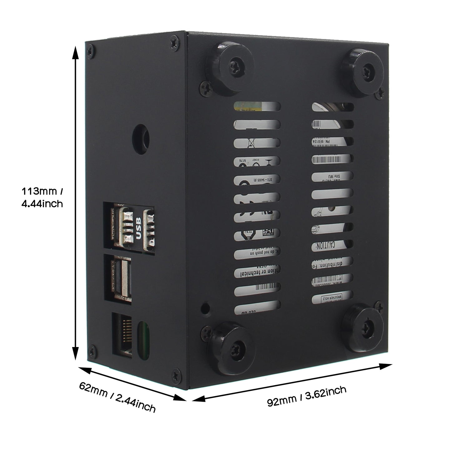 Geekworm X820-C6 Metal Case with Power Switch and Cooling Fan for Raspberry Pi 3B+/3B and X820/X821 and X735