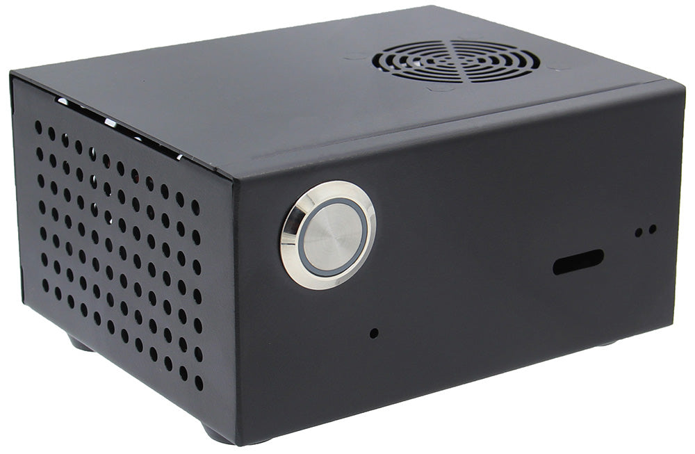 Geekworm X825-C8 Metal Case with Power Switch and Cooling Fan for Raspberry Pi 4 and X825 V2.0