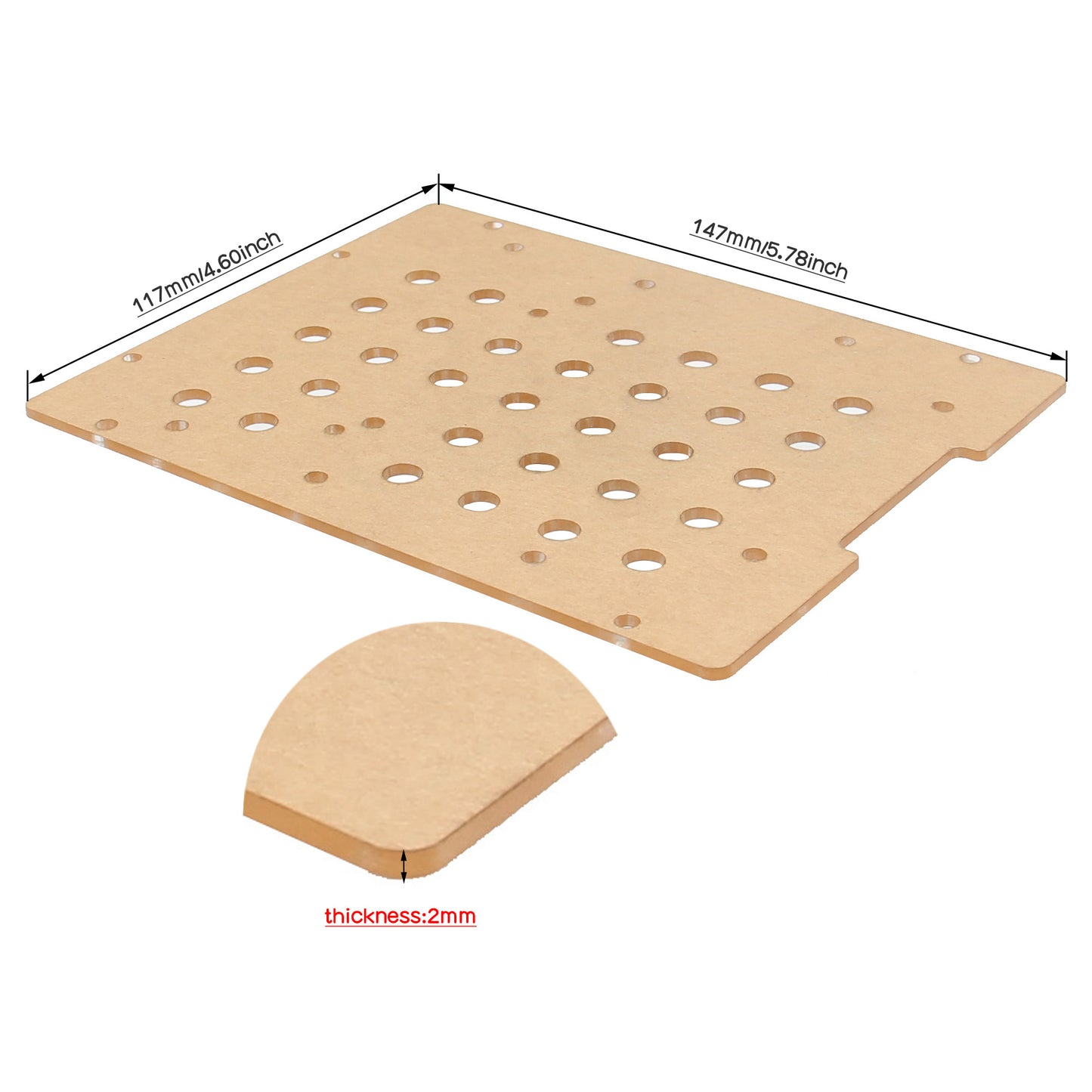 Geekworm 2mm Thickness Acrylic Plate for X880/X1009 and 3.5 inch SATA HDD/2.5 inch SATA HDD/SSD