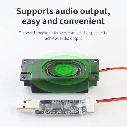 USB Driver-free Sound Card + Speaker Kit for Raspberry Pi / Jetson Nano / RDK X3