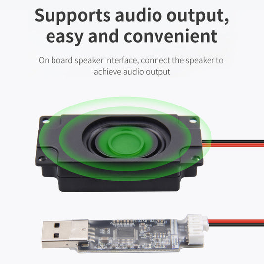USB Driver-free Sound Card + Speaker Kit for Raspberry Pi / Jetson Nano / RDK X3