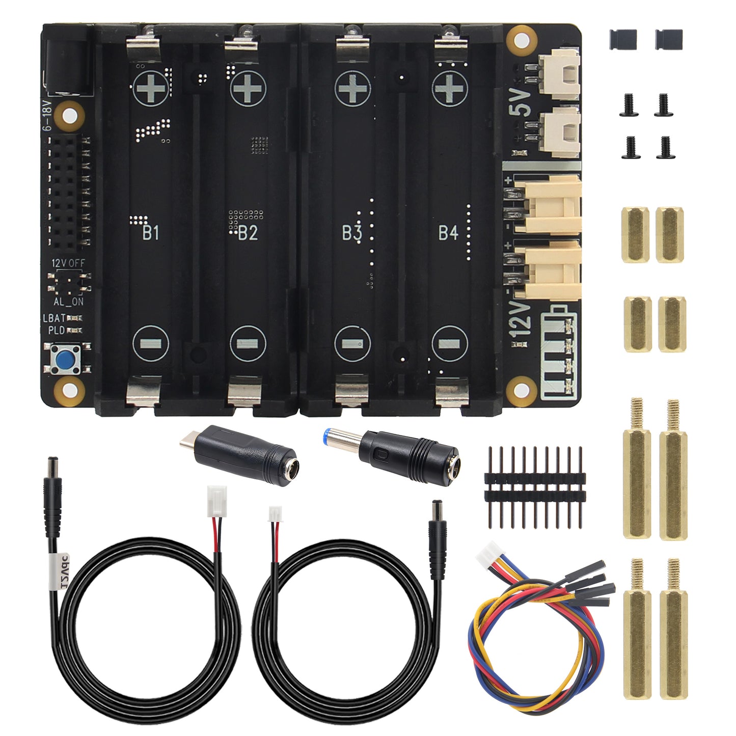 Geekworm X-UPS1 12V/5V Dual Output Universal SBC Stackable UPS Shield