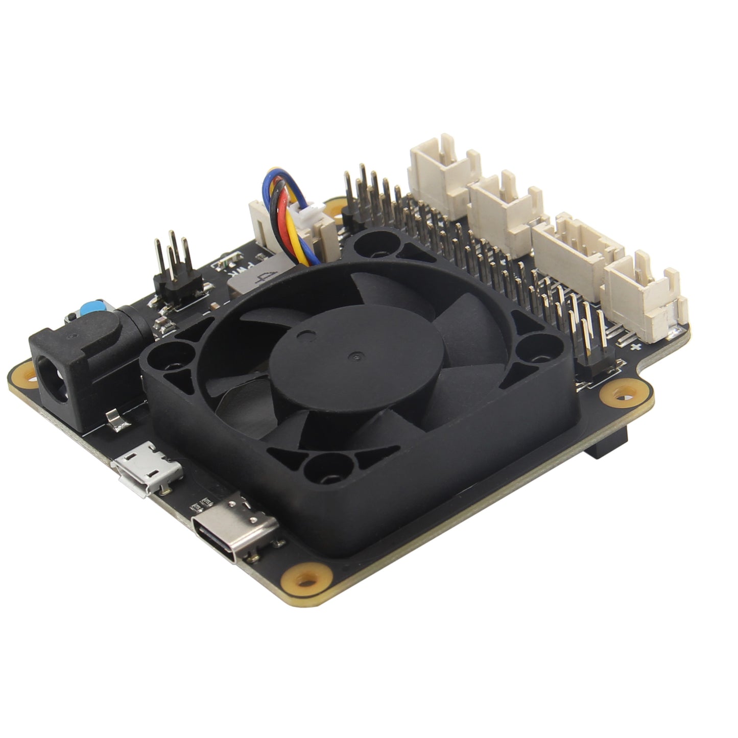 For Raspberry Pi 5/4B/3B+/3B, X735 V3.0 DC 6V-30V Safe Shutdown Power Management & PWM Cooling Expansion Board
