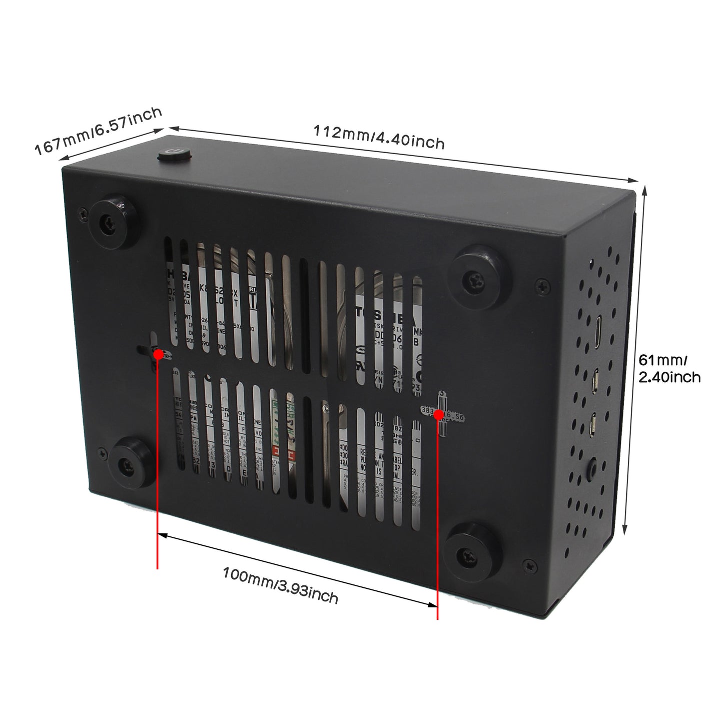 Geekworm NASPi Gemini 2.5 Dual 2.5'' SATA HDD NAS Storage Kit with DC 6-18V Wide Voltage Input|Safe Shutdown|Auto Power On|RAID for Raspberry Pi 4