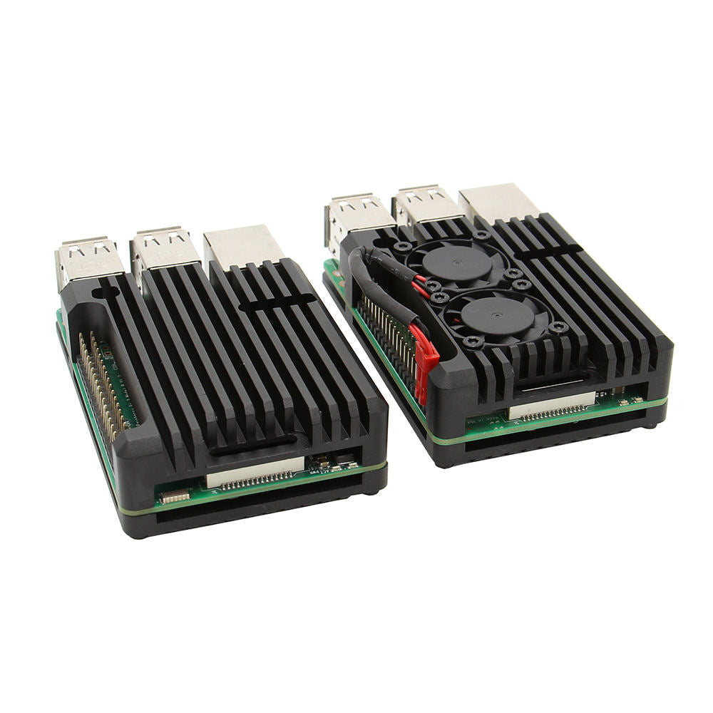 Raspberry Pi 3B+/3B Aluminium Alloy Armor Cooling Case(P122-B)
