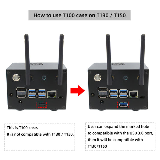 Geekworm T100-C1 Metal Case for Jetson Nano Rev A02 and T100