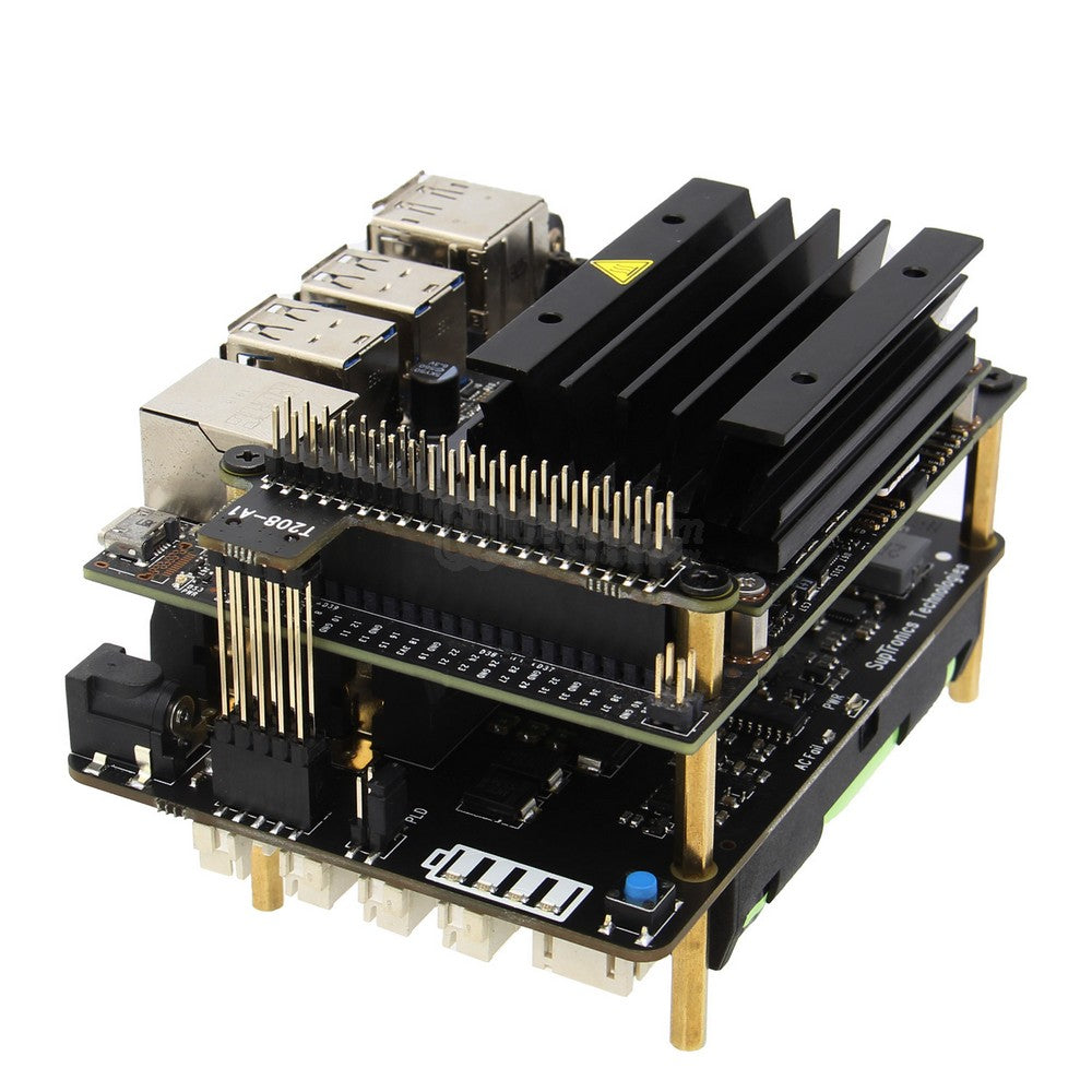 Geekworm T208 6-Cell 18650 UPS ( Max 5.1V 8A Output ) & 5V Power Management Expansion Board for NVIDIA Jetson Nano