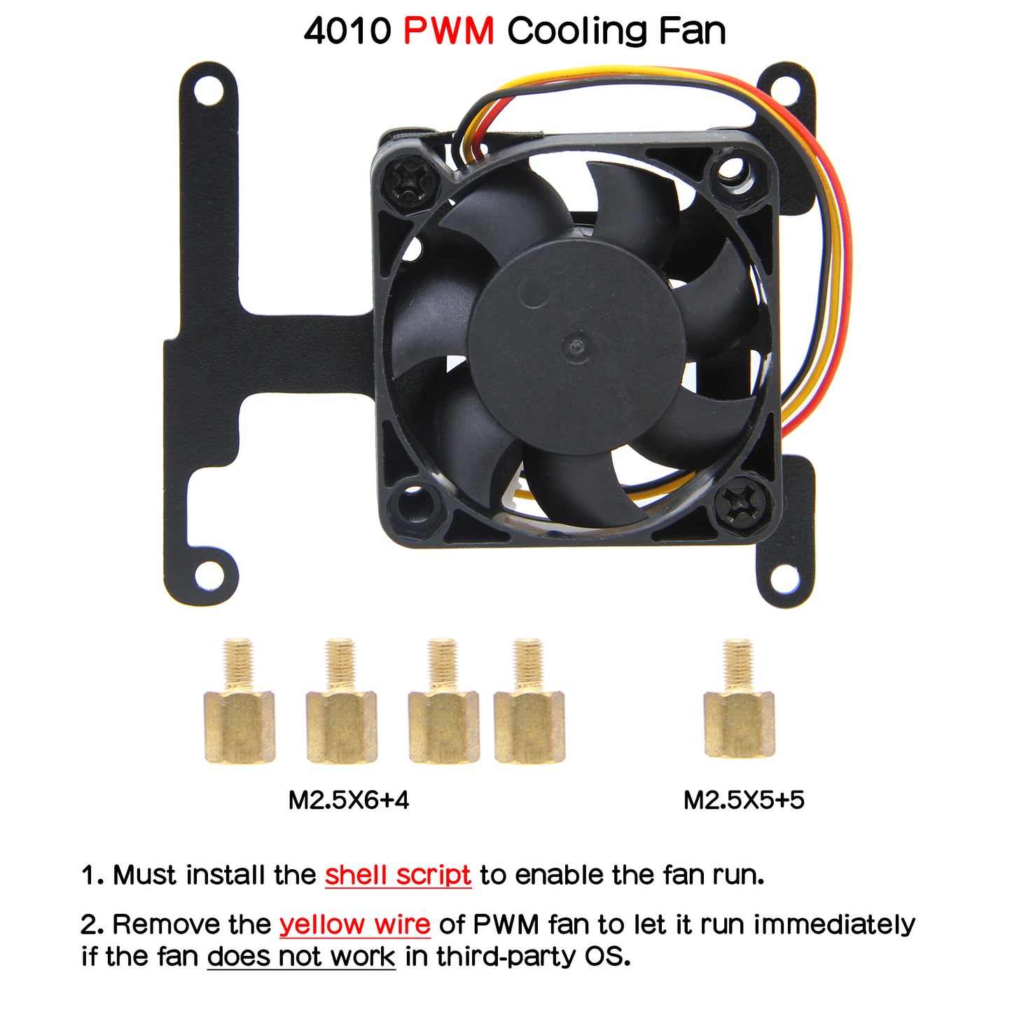Geekworm NASPi V2.0 2.5" SATA HDD/SSD Kit with Auto Power On Function for Raspberry Pi 4 Model B