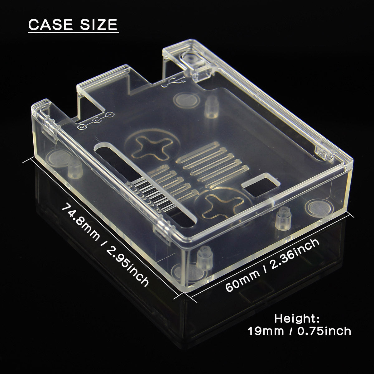 Geekworm UNO R3 ABS Case Compatible with Arduino UNO R4/UNO R3/UNO WiFi REV2/UNO REV3