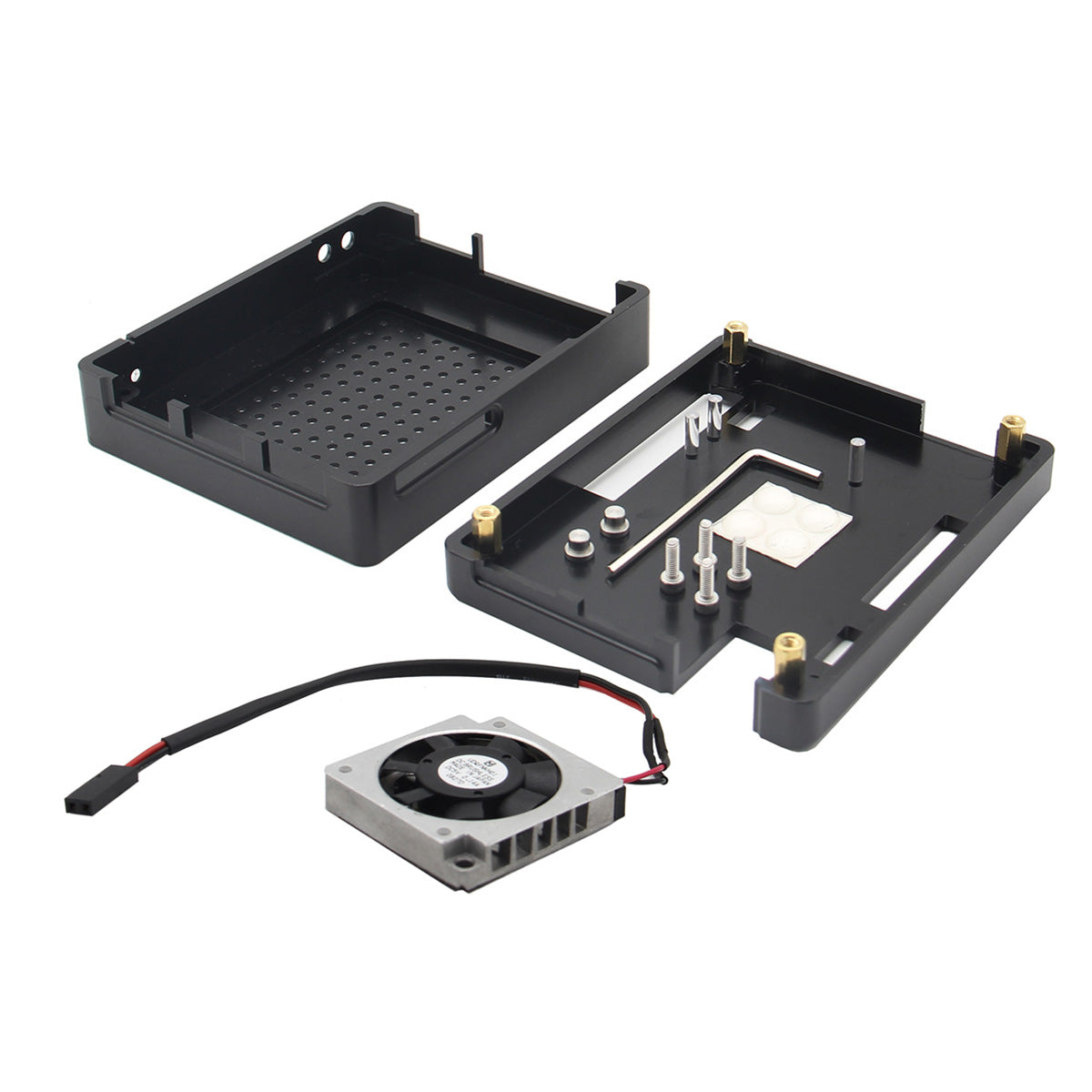 Geekworm LattePanda V1.0 Aluminum Alloy CNC Case with Fan Compatible with LattePanda 4G/64GB&LattePanda 2G/32GB