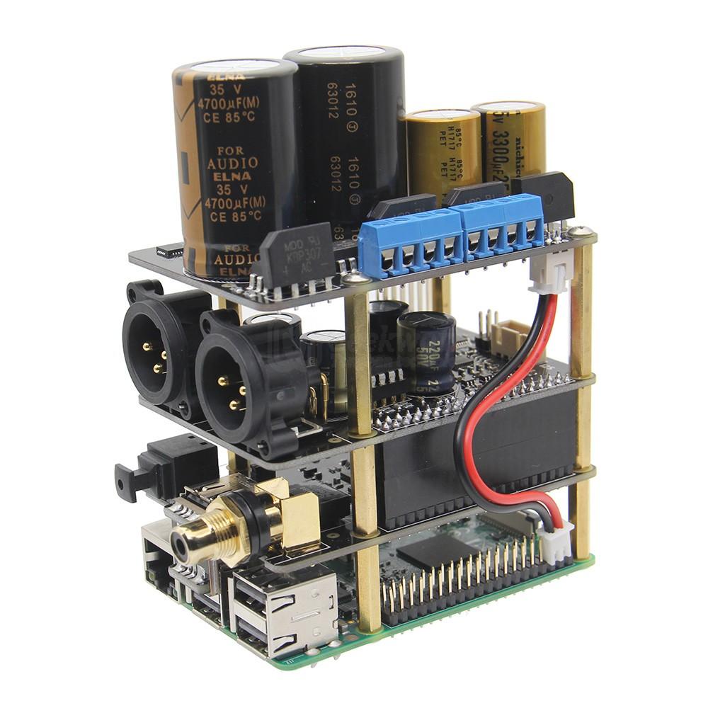 Raspberry Pi X20-XLR Hifi Audio Kit (X20-XLR ES9028Q2M Board + X10-I2S Board + X10-PWR Power Supply Board)