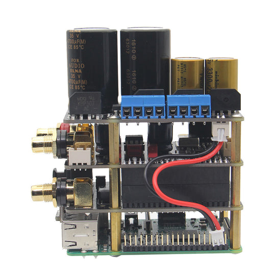 Raspberry Pi X20 HIFI Audio Kit (X20 ES9028Q2M DAC Board,X10-PWR Power Supply Board,X10-I2S Board,X10-HPAMP Amplifier)