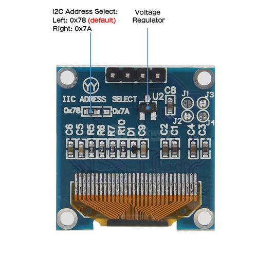 0.96 Inch 128x64 Pixels OLED Display Module