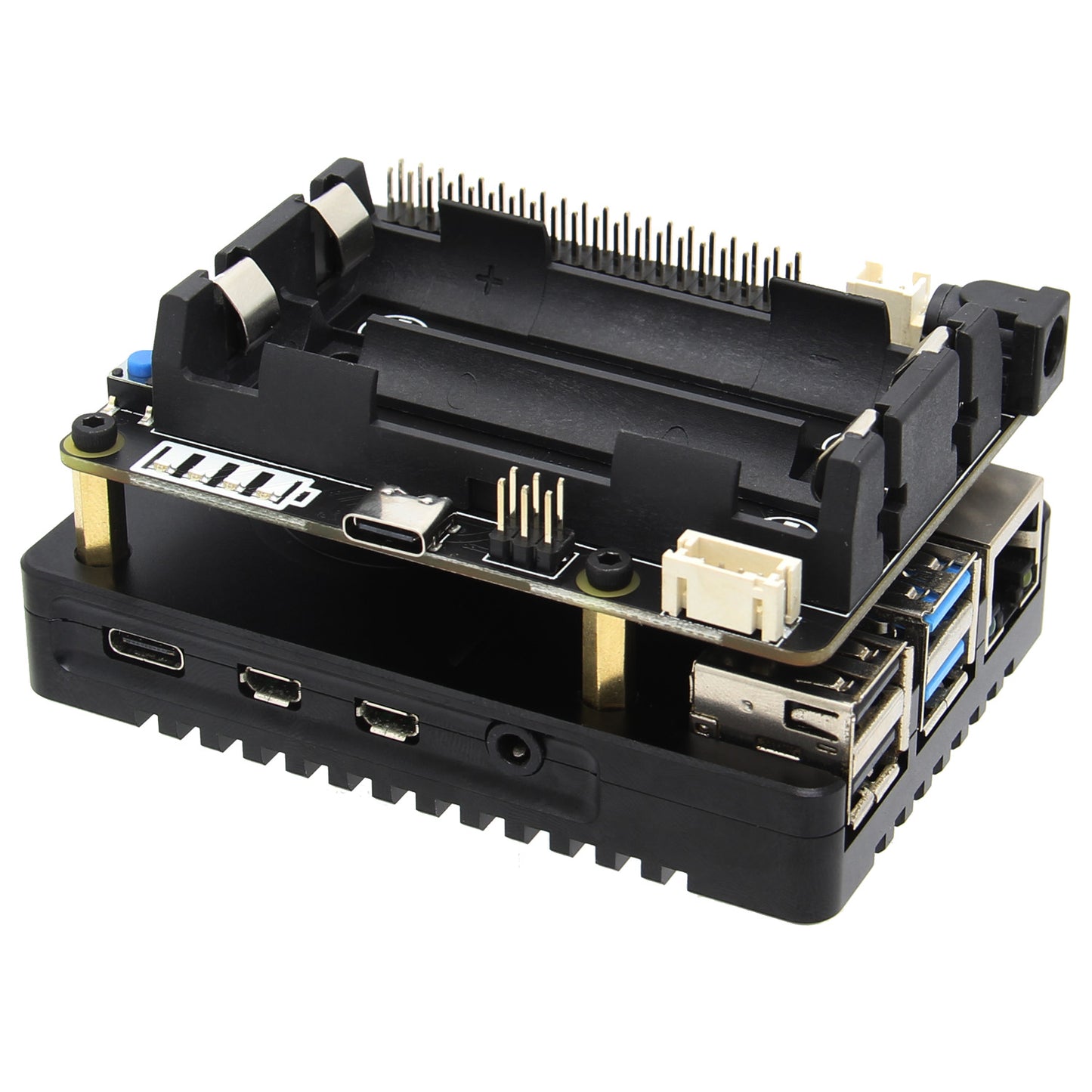 Geekworm Raspberry Pi X728 (Max 5.1V 6A) 18650 UPS & Power Management Board with Auto On & Safe Shutdown Function