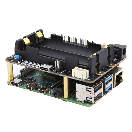 Geekworm Raspberry Pi X728 (Max 5.1V 5A) 18650 UPS & Power Management Board with Auto On & Safe Shutdown Function