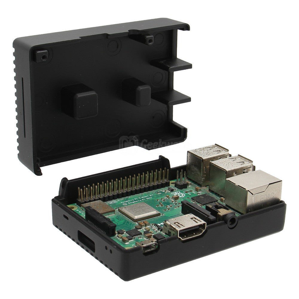 Geekworm Raspberry Pi 3B+/3B Aluminum Alloy Heavy Duty Passive Cooling Case-Black (P252)