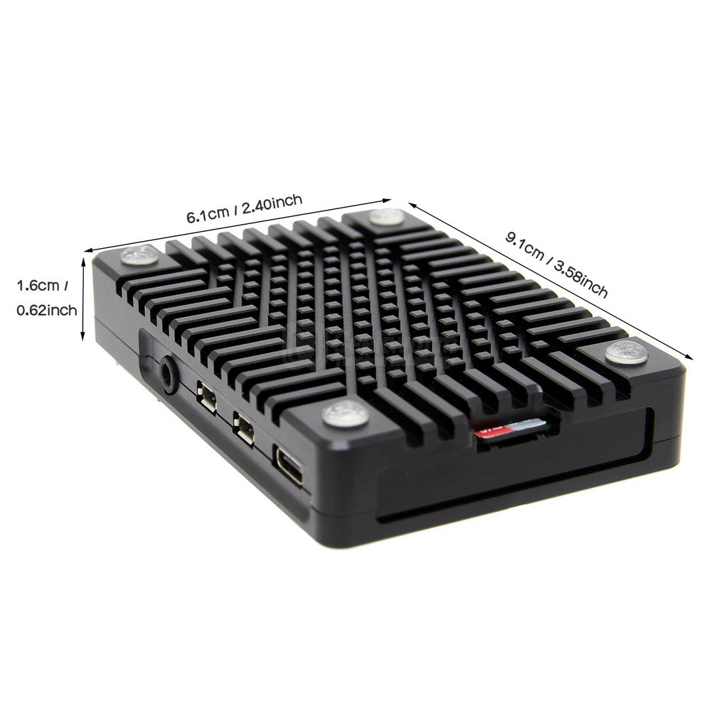 Raspberry Pi 4 Ultra-Thin CNC Aluminum Alloy Passive Cooling Case (N300)