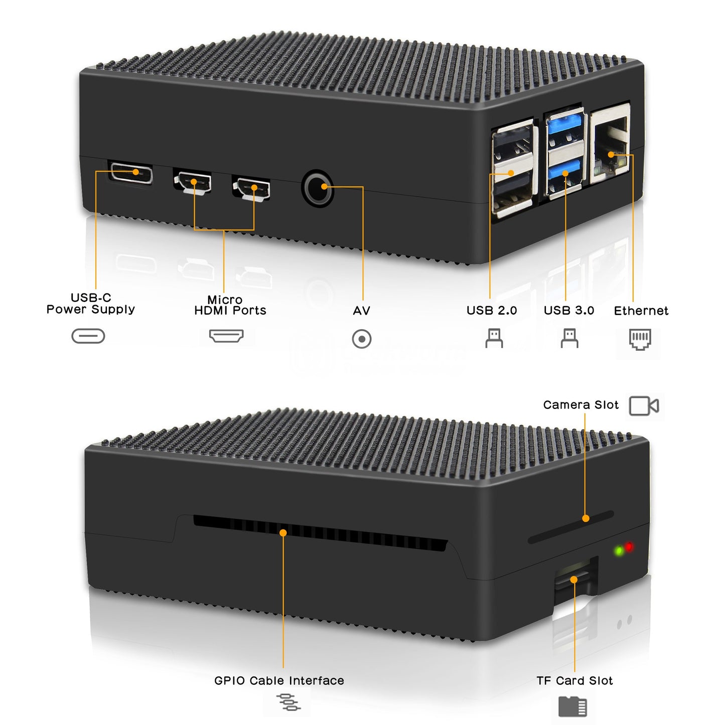 Geekworm Raspberry Pi 4 Aluminum Alloy Case (P330)