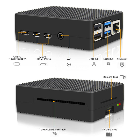 Geekworm Raspberry Pi 4 Aluminum Alloy Case (P330)