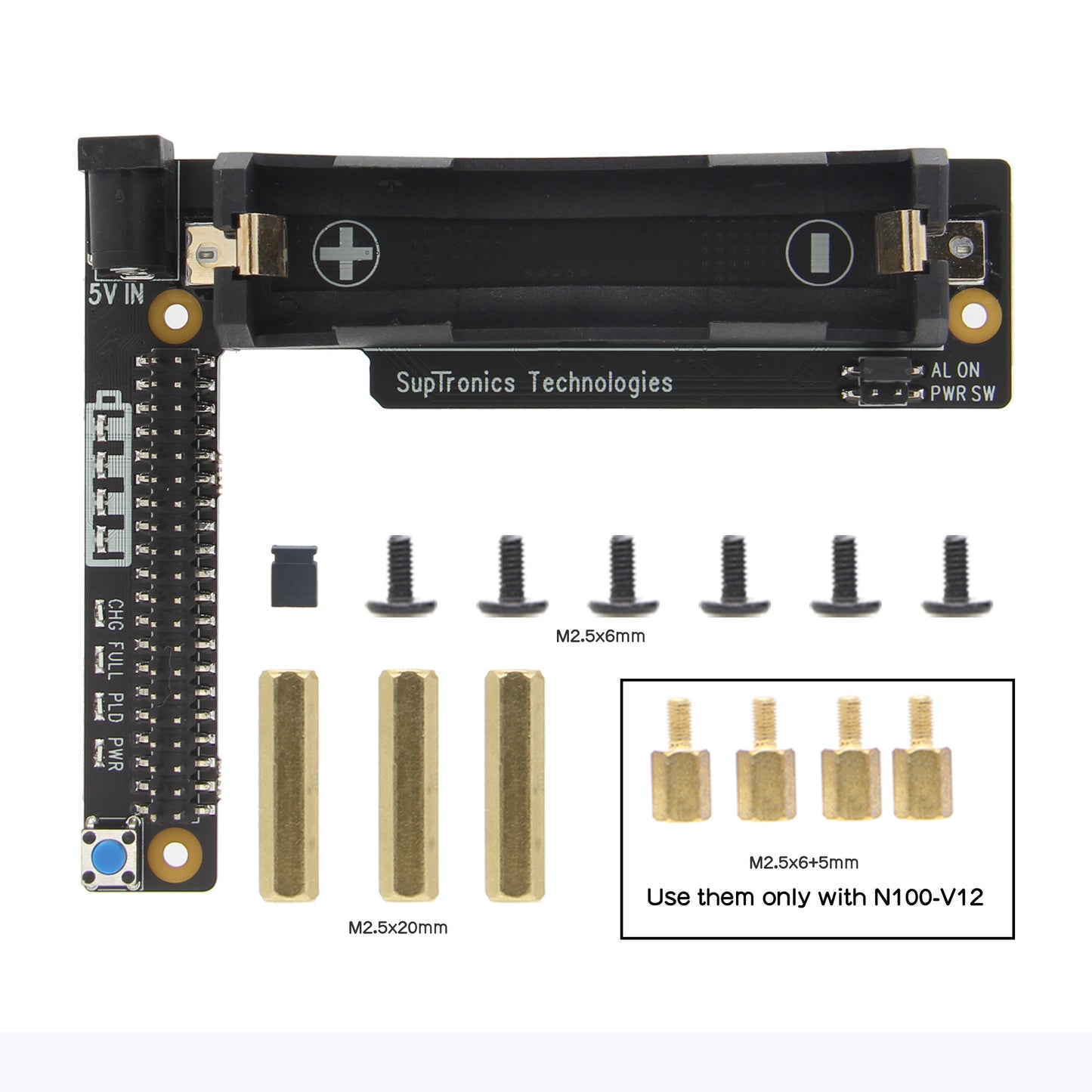 Geekworm T201 1-Cell 18650 UPS ( Max 5.1V 4A Output ) & Power Management Expansion Board for NVIDIA Jetson Nano