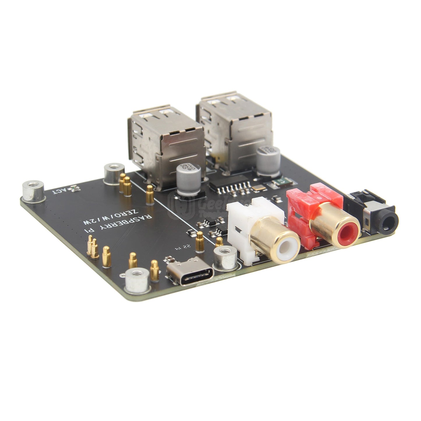 Geekworm X302 HiFi DAC HAT Expansion Board & USB HUB Compatible with Raspberry Pi Zero 2W / Zero W