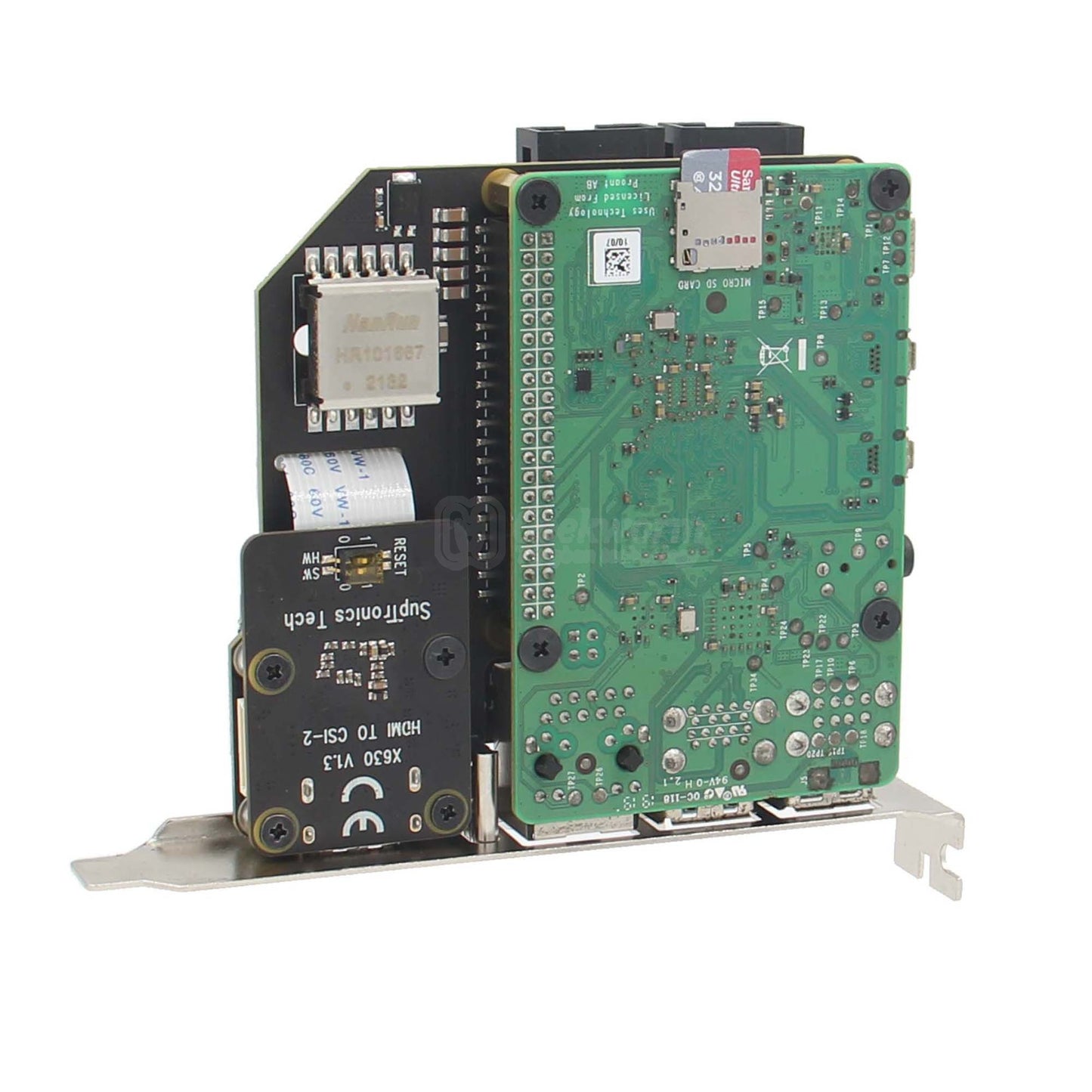 Geekworm KVM-A8 Kit PCI Express Card Version for Raspberry Pi 4 Model B Open-source KVM Over IP