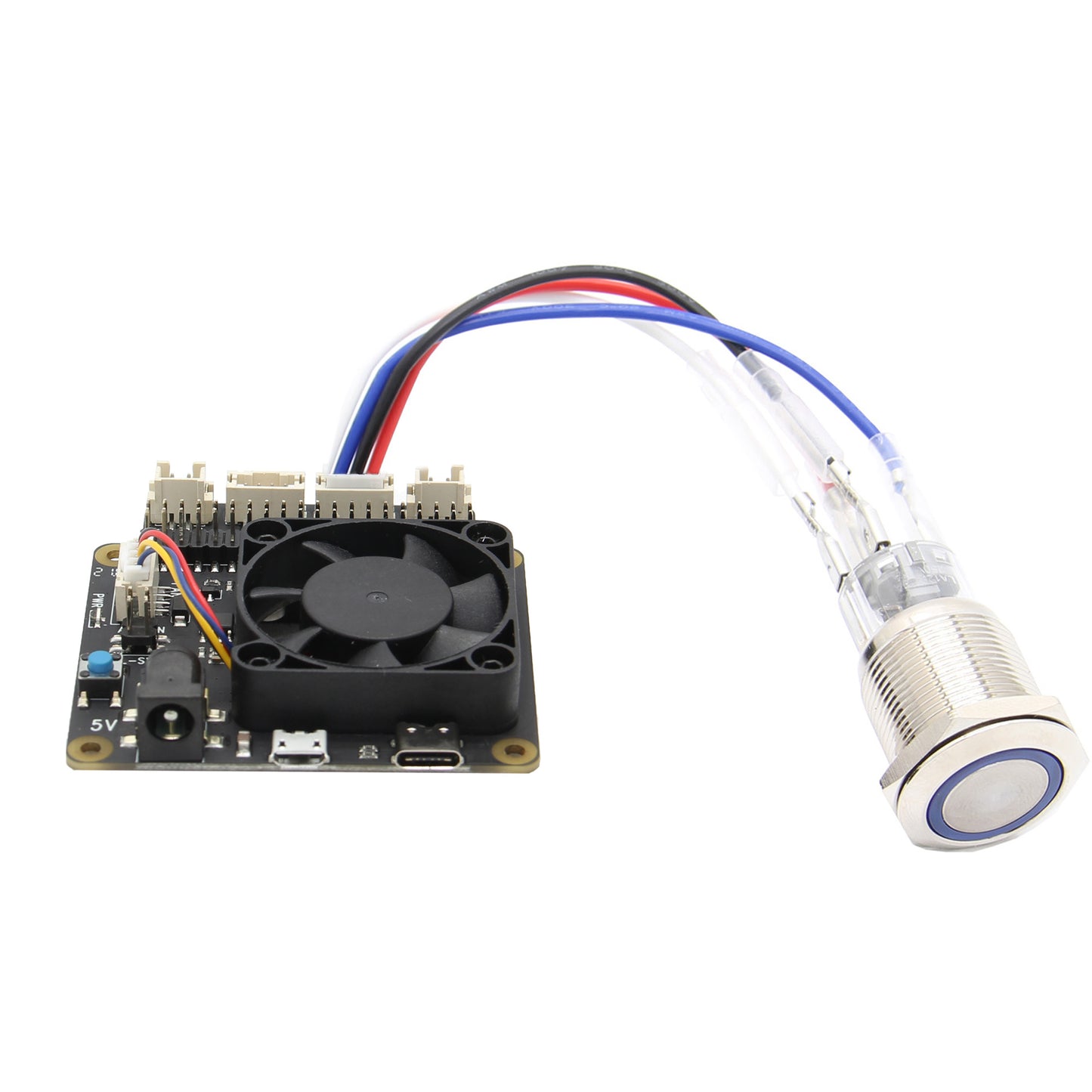 For Raspberry Pi 5/4B/3B+/3B, X735 V3.0 DC 6V-30V Safe Shutdown Power Management & PWM Cooling Expansion Board