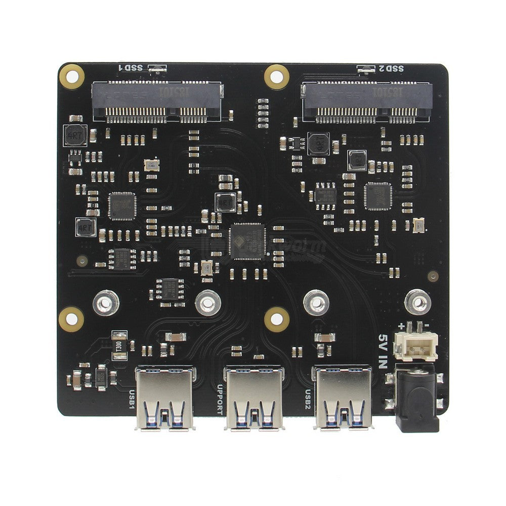 For Raspberry Pi 3B+/3B, X852 3B+/3B V1.1 Dual mSATA SSD Storage Expansion Board
