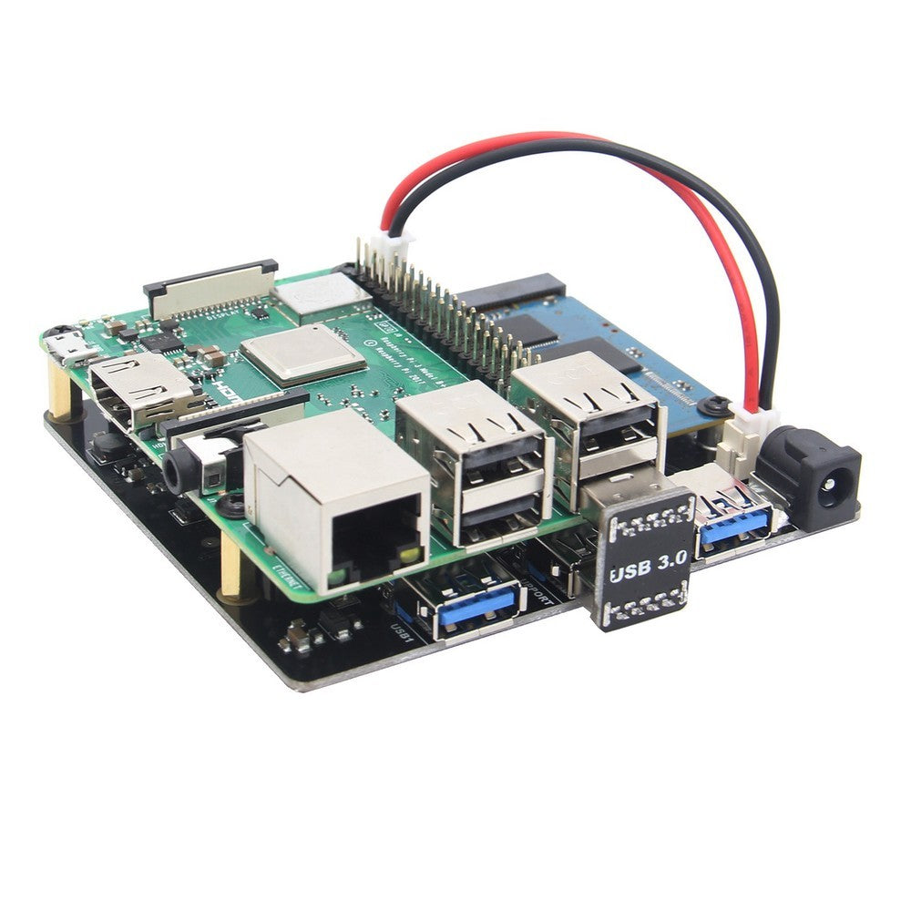 For Raspberry Pi 3B+/3B, X852 3B+/3B V1.1 Dual mSATA SSD Storage Expansion Board