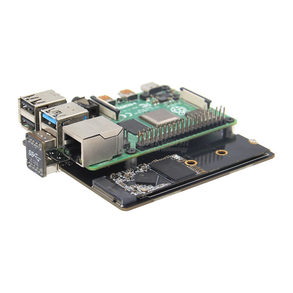 Geekworm X863 V1.3 M.2 NGFF SATA SSD Storage Expansion Board for Raspberry Pi 4 Model B