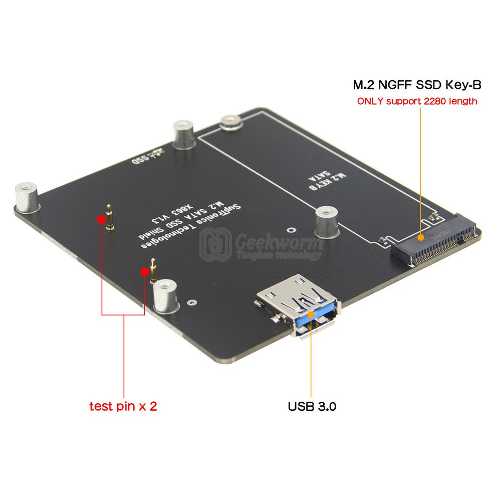 Raspberry Pi M.2 NVME SATA SSD Shield / X876 Storage Expansion Board for  Raspberry Pi 4 Model B