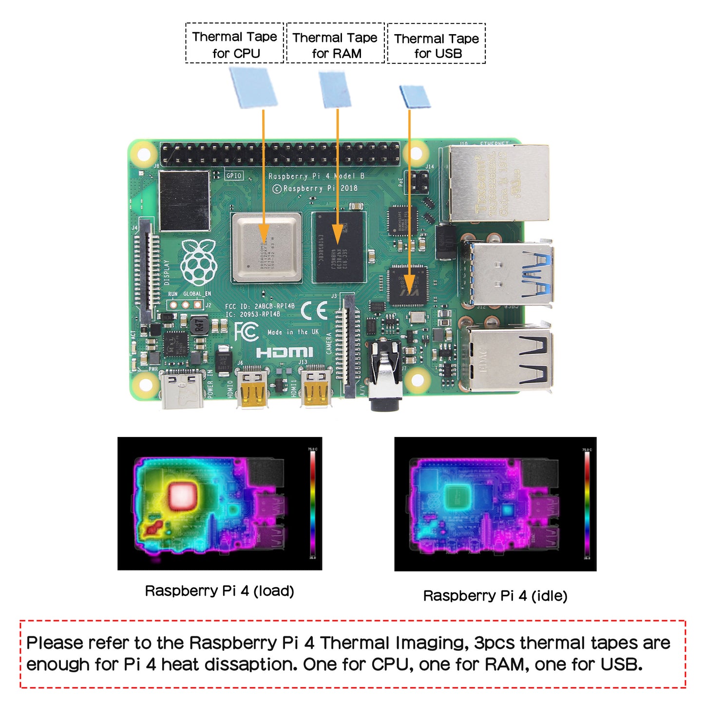 Raspberry Pi 4 Aluminum Alloy Heatsink Armor Case (P122)