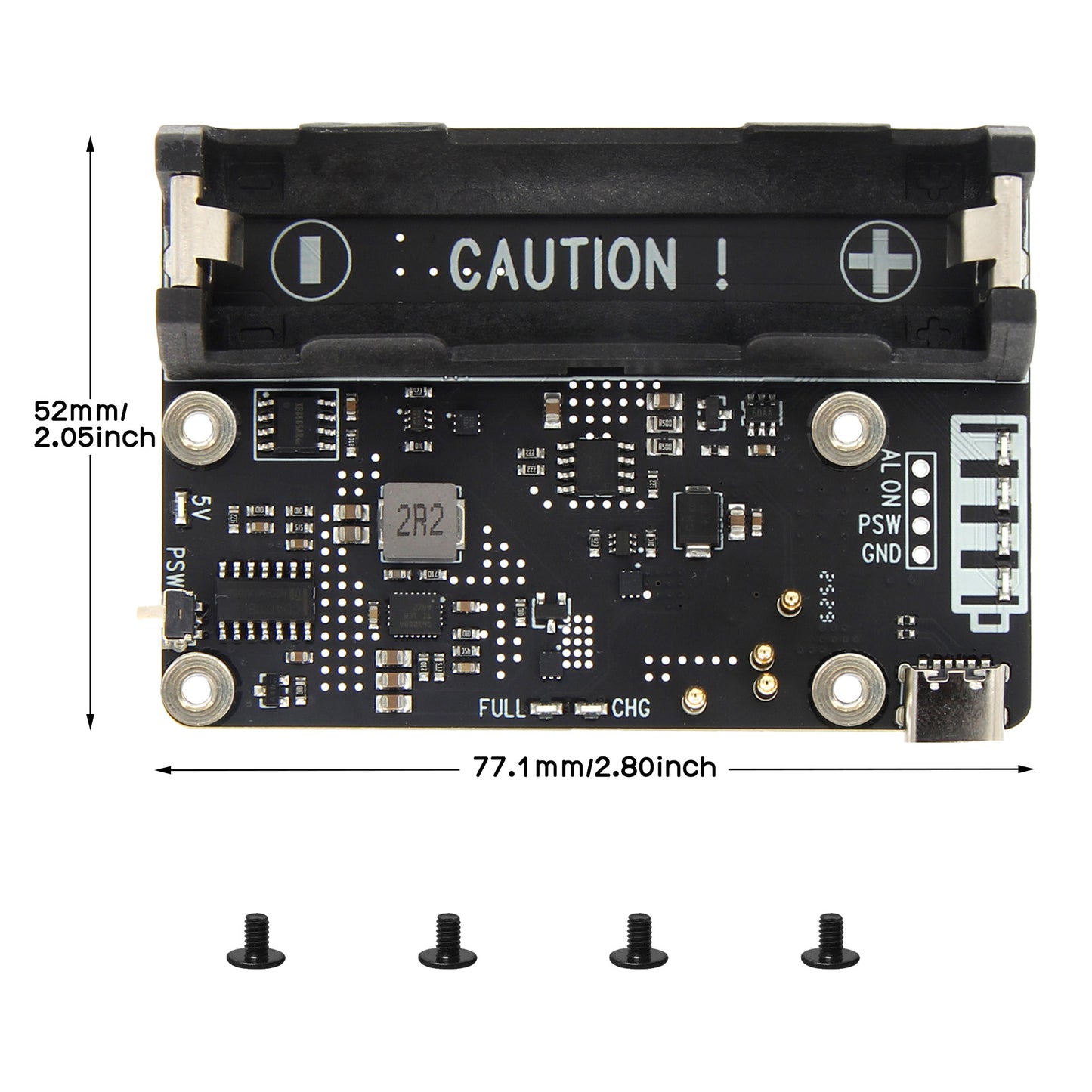 Geekworm X306 V1.5 18650 UPS Expansion Board for Raspberry Pi Zero 2W