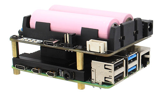 Geekworm Raspberry Pi UPS X728 V2.3 - 18650 UPS Met 5.1V 6A, Auto On & Safe Shutdown Voor Pi 4/3B+