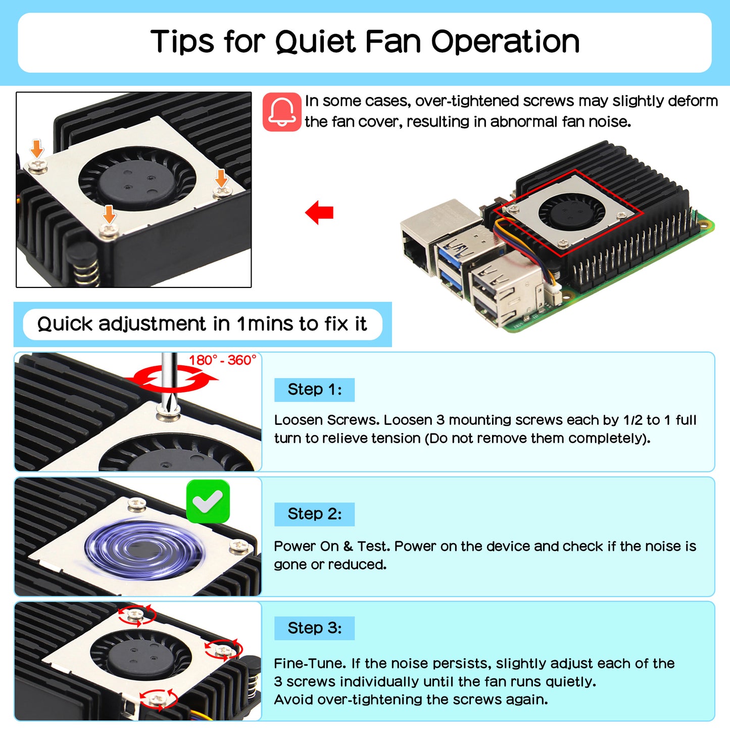 Geekworm Active Cooler for Raspberry Pi 5, Armor Cooler with Cooling Fan for Raspberry Pi 5