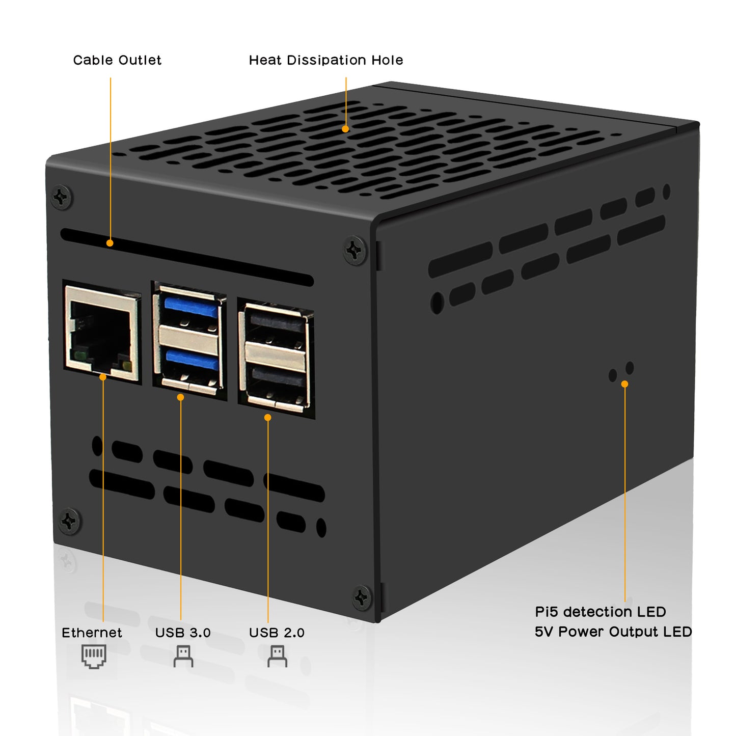 Geekworm X1200-C1 Metal Case for Raspberry Pi 5 x1200 UPS Shield