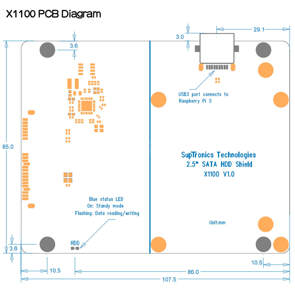Geekworm X1100 2.5