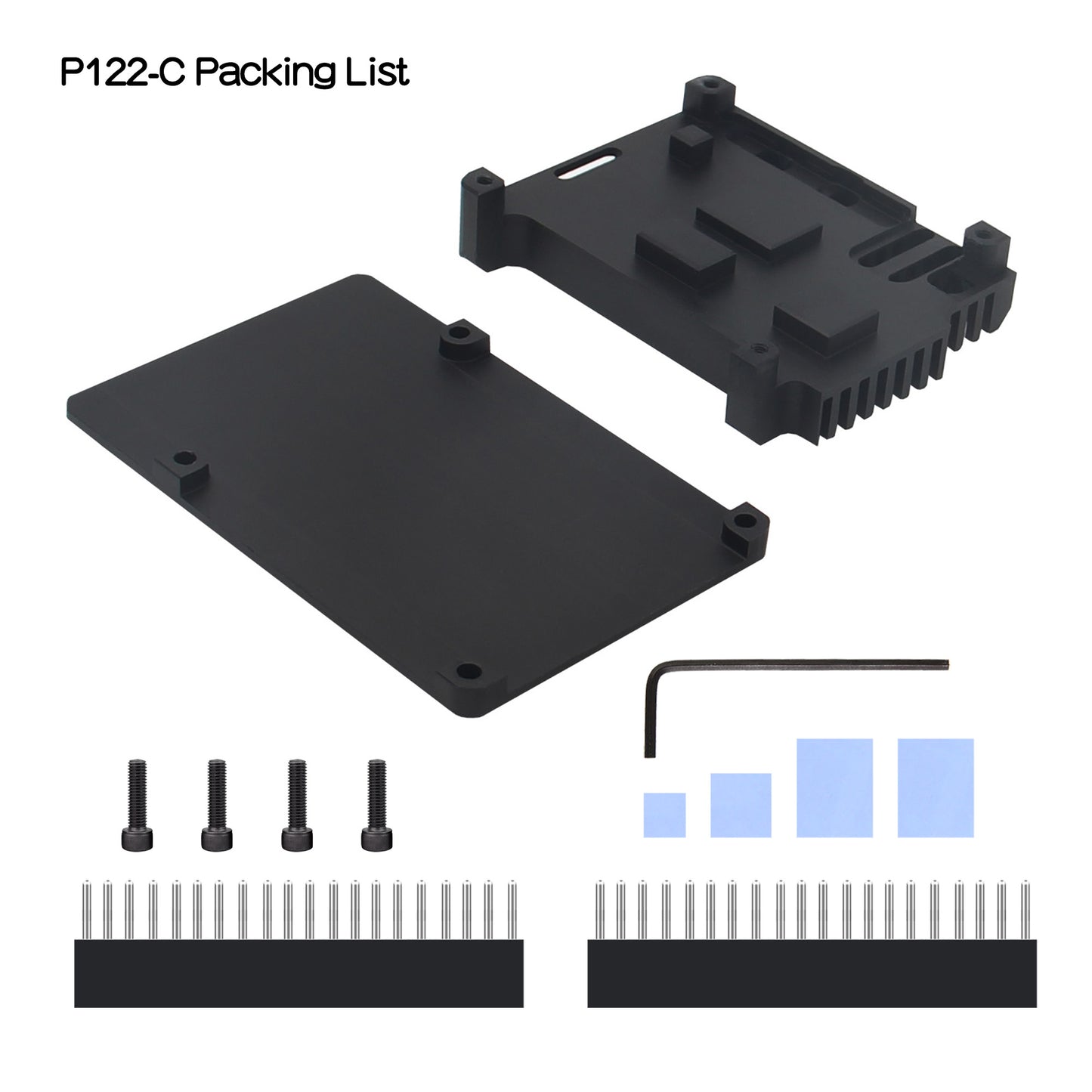 Geekworm Raspberry Pi 5 Aluminum Alloy Heatsink Armor Case(P122-C)