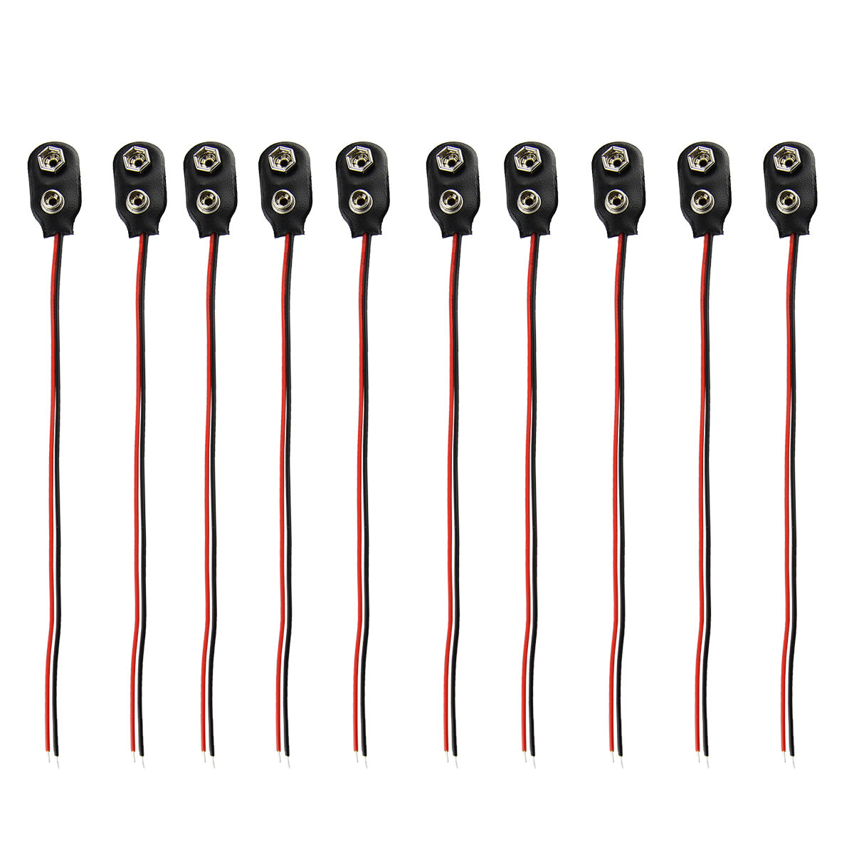 DIY 6-Slot AA Back-to-Back Battery Holder with Cables-Black