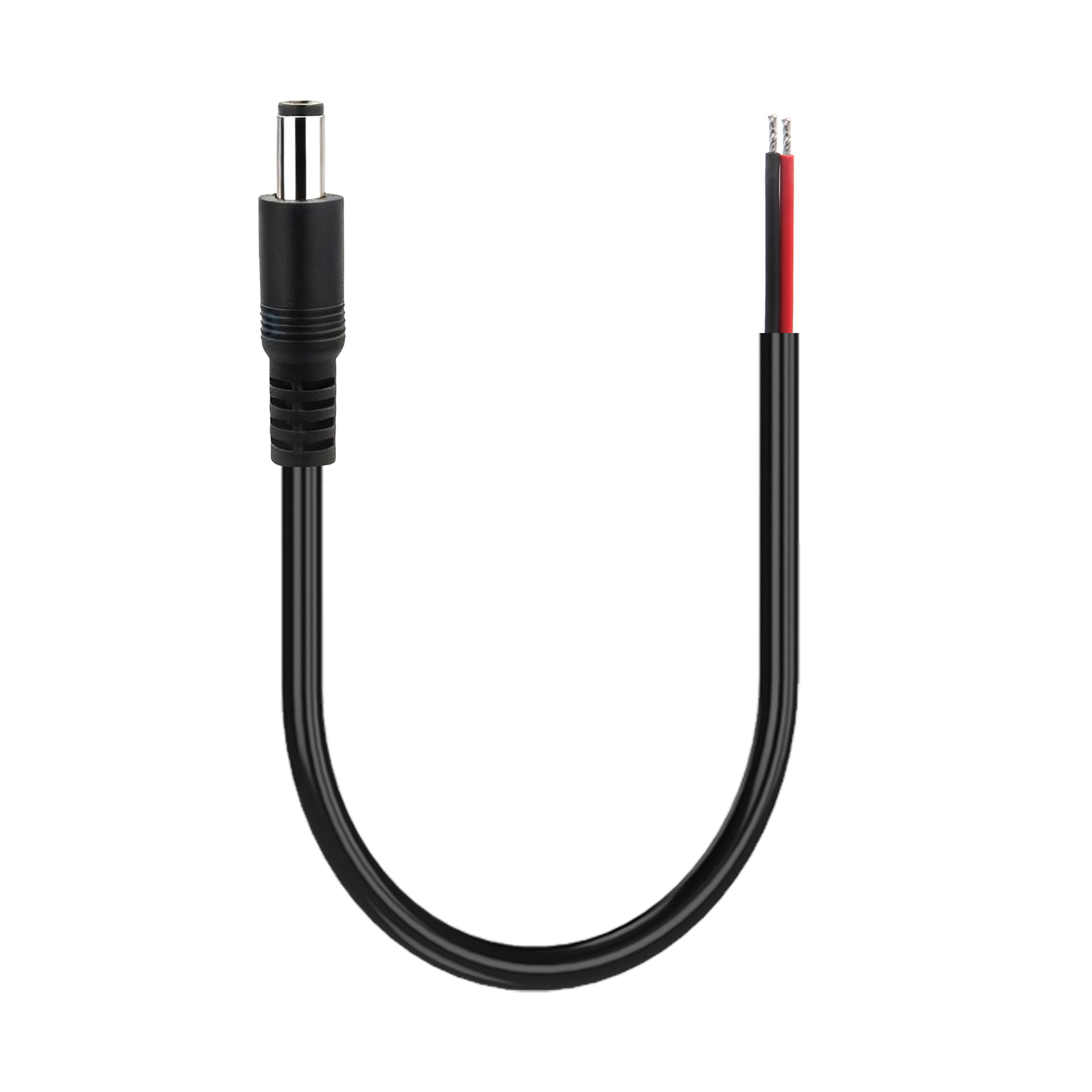 10A High Current DC 5521/5525 Male Pigtail Wire 30cm 18AWG Tinned